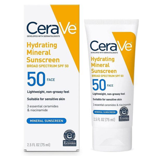 Cerave Hydrating Mineral Sunscreen Spf 50 -75 Ml – Cerave Hydrating Sunblock