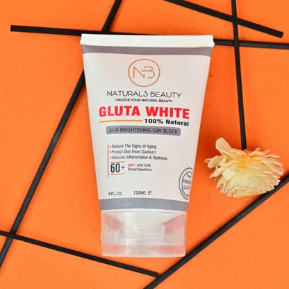 Gluta White Advanced Whitening Sunblock| Gluta White Sunblock Spf 60+ – Whitening & Uv Protection In One