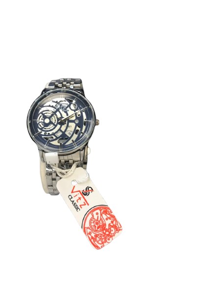 Vitz Classic Skeleton Dial Watch - Silver Edition