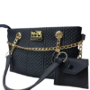 Black Quilted Handbag with Golden Chain 👜