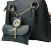 Louis Vuitton-style Black Handbag with Matching Pouch 🖤