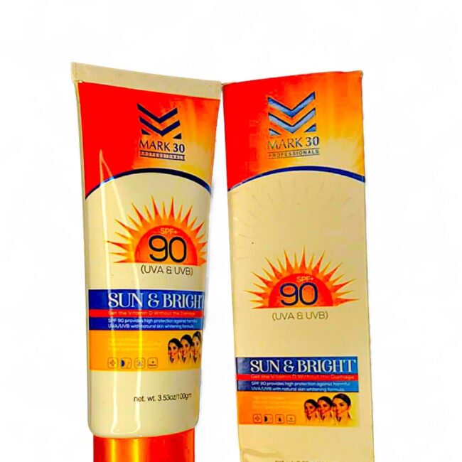 Mark 30 Professionals Sun & Bright Sunblock - SPF 90 (UVA & UVB)