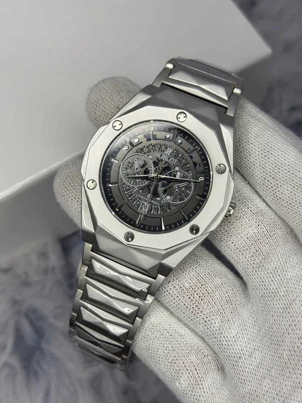 Hublot Watch Diamond Cut – Skeleton Black Dial