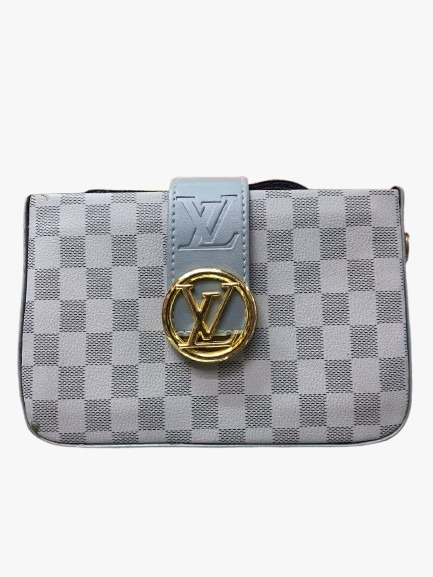 Stylish Checkered Sling Bag with Detachable Belt