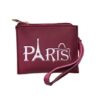 Stylish Paris Print Pouch with Wrist Strap