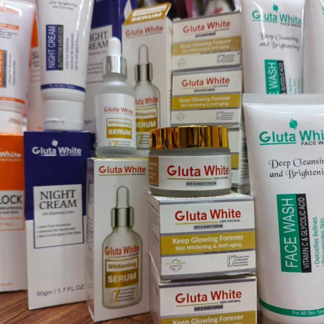 Gluta White Complete Skin Whitening & Anti-Aging Range kit