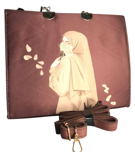 Handbag with Hijab Print 🌹 - Khoobsurat Aur Nazuk Andaaz